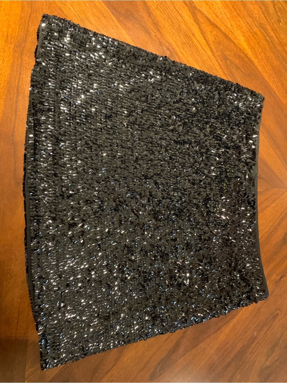 H&M Black Sequin Mini Skirt